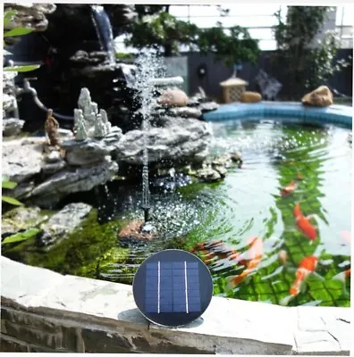 Solar Panel Fountain 9V 1.5W Submersible Brushless Water Pump Pond Bird Bath  • £11.79