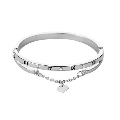 925 Sterling Silver Plated Couple Shinny Love Bracelet Shinny Crystal Gift • £3.49