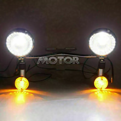 $79.99 • Buy Passing Spot Fog Turn Signals Light Bar Kit For Yamaha V Star 250 650 950 1300
