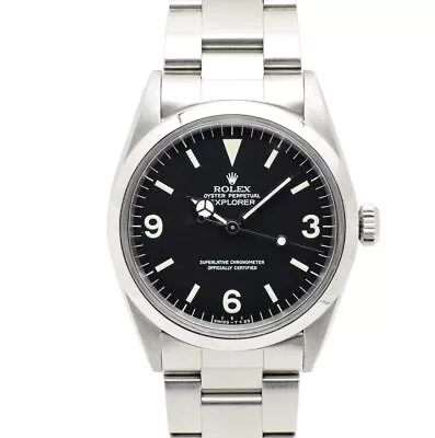 Rolex ExplorerⅠ 1016 Silver Black T-25 18cm Working Garantie Men's Watch CR893 • $19717.83