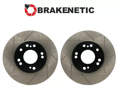 FRONT BRAKENETIC Premium SS Slot Brake Rotors 26mm Z32 300ZX Conversion 4/5LUG • $254.14