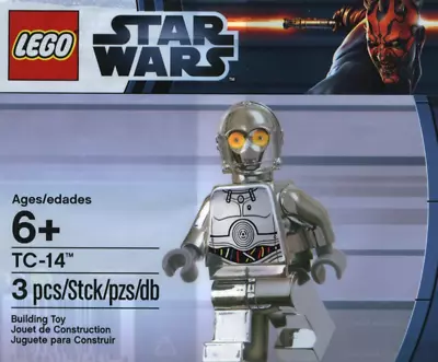 Lego TC-14 Protocol Droid Chrome Silver Polybag Star Wars Minifigure New Sealed • $198.95