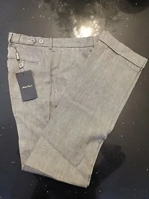 Holland Esquire Grey Herringbone Trousers Size 34 - BNWT • £75
