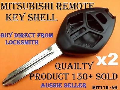 $11.80 • Buy 2x Replacement Remote Car Key Shell Suitable For MITSUBISHI ECLIPSE GALANT 380 
