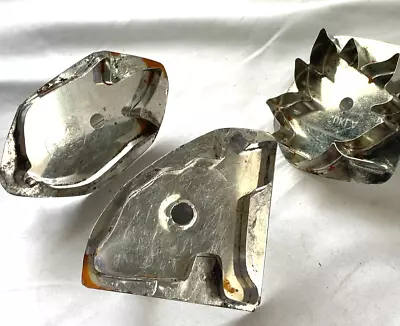 3 B Cukla & Old Salem Tin Cookie Cutters Cat Tulip Maple Leaf - Free Ship • $67.50