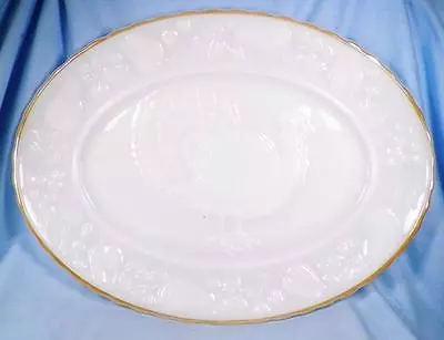 Anchor Hocking Turkey Platter 2390 Thanksgiving Serving Milk Glass Retro Vintage • $69.99