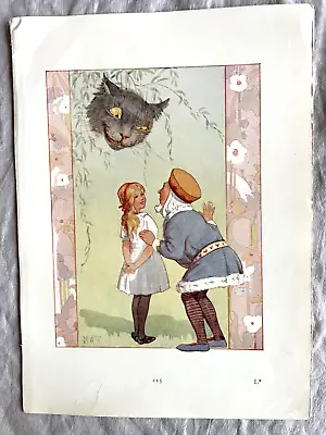 Alice In Wonderland 1922. Antique Lithograph By Margaret Tarrant - Art Décor • $15