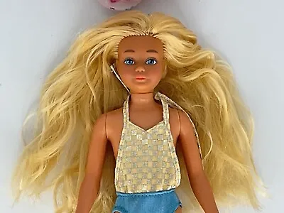 Barbie Doll Vintage Sun Tan Malibu Skipper In Bathing Suit 1967 • $29