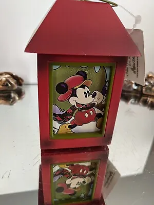 Disney Christmas Lantern Mickey And Minnie's Tree Farm Light Up With Bulb-NWT • $11.95