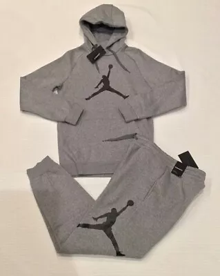 New Men’s Nike Air Jordan Fleece Sweatsuit (hoodie + Pants) Size Medium  • $189