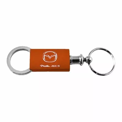 Mazda Miata Key Ring Orange Aluminum Valet Keychain • $8.25