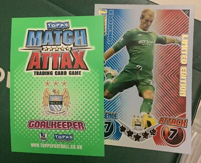 Match Attax Extra 10/11 L5 Joe Hart Limited Edition Card Mint Condition OFFER • £12.99