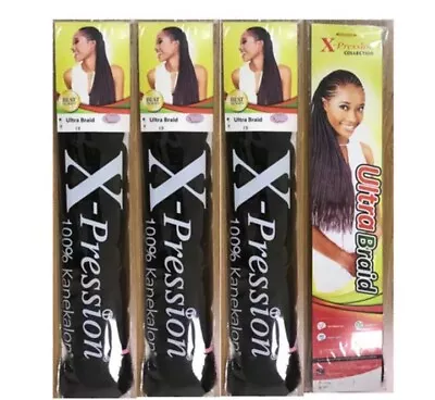 $60 • Buy X-pression 82  Ultra Braiding Hair, 10 Packs Color #1