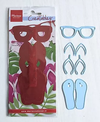 Marianne Design Creatables SUNGLASSES & FLIP-FLOP SANDALS Die Cutters LR0477 • £3