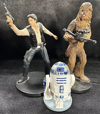 Star Wars Han Solo Chewbacca R2-D2 Cake Topper Figure Disney Mini Figures • $7.49