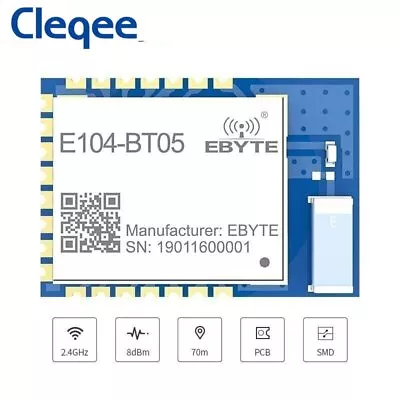 TLSR8266 Bluetooth BLE4.2 UART SMD Transceiver Low Power Wireless Module E104 • $7.46