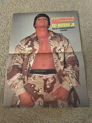 Vintage REY MYSTERIO MISTERIO CHAMP WCW Wrestling Centerfold Poster WWF 1990s • $7.99