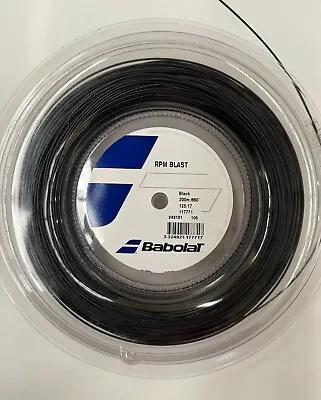 New BabolaT RPM BLAST 125/17 200M Reel Tennis String - Black Color • $155.75