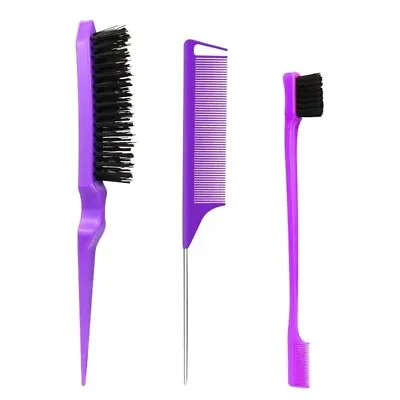 3 PCS Set Salon Dressing Comb Double Set Narrow Fine Teeth Hair For Women Men • £3.14