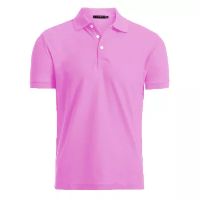 $10.99 • Buy Men's Causal Cotton Polo Plain T Shirt Jersey Short Sleeve Sport Causal Golf