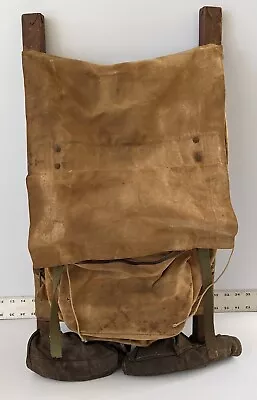 Vintage 1920 Trapper Nelson Indian PackBoard Wooden Frame Backpack Hunting Decor • $249