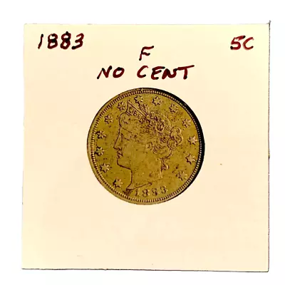 1883 - LIBERY  V  NICKEL No Cents Reverse VG   ***BETTER DATE COIN*** • $12.95