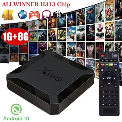 NEW Android 10.0 Smart TV BOX 4K UHD 2.4G WIFI 8GB Quad Core Media Player Cheap • $29.24