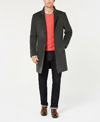 Michael Kors Madison Luxury Italian Modern-Fit Overcoat 40L Charcoal Grey Coat • $32.34