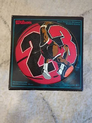 NEW Vintage Michael Jordan Mini Basketball Wilson Chicago Bulls #23 Red Black • $25