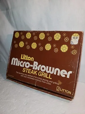 Litton Micro Browner Steak Grill Microwave Cooking Browning Searing Grilling Vtg • $18