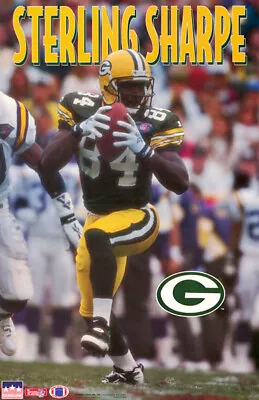 Rare STERLING SHARPE Green Bay Packers C.1994 Starline NFL Action 22x34 POSTER • $26.99