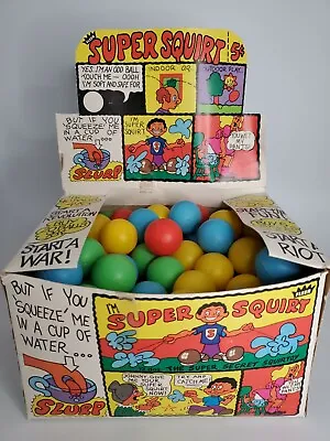 Vintage Fleer Super Squirt Ball Display Full 12 Dozen Store Display NEW RARE  • $248.02