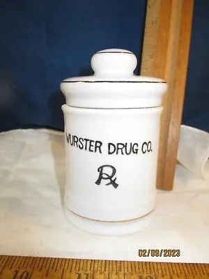 $8 • Buy Vintage Wurster Drug Co. Apothecary Jar & Lid Advertising