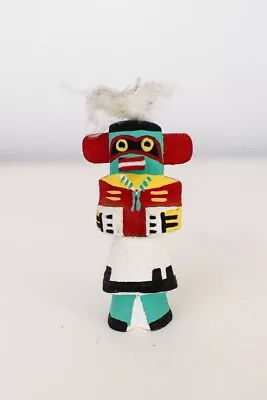 Vtg Hopi Warrior Kachina Doll Native American 3.5  Pooley Route 66 Figure Badger • $45