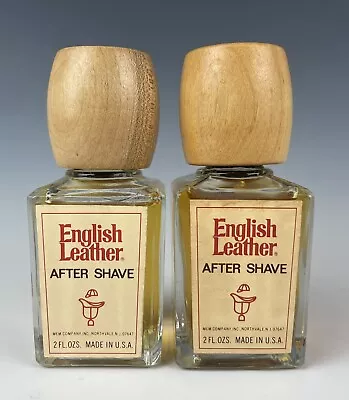 English Leather After Shave 2 Fl Oz Lot Of 2 Vintage • $35