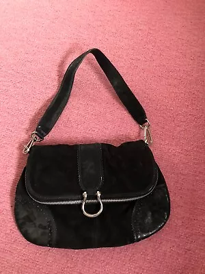 £10 • Buy M&S Autograph Black Suede & Leather Shoulder Bag