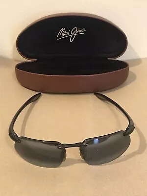 Maui Jim Kanaha 409-02 Damaged Sunglasses For Parts With Leather Clamshell Case • $40