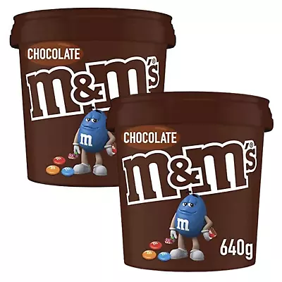 M&M's Milk Chocolate Party Size Bucket (640g) X 2 Buckets | FREE SHIPPING NEW AU • $27.99