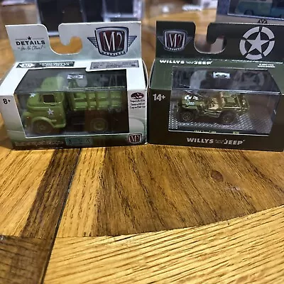 M2 Machines Lot Of 2 Military Style Diecast Vehicles; Dodge COE And Jeep MB • $8