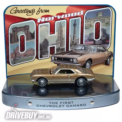 Johnny Lightning 'greetings From Norwood' 1967 Chevy Camaro Tin Diorama 1/64 • $29.50