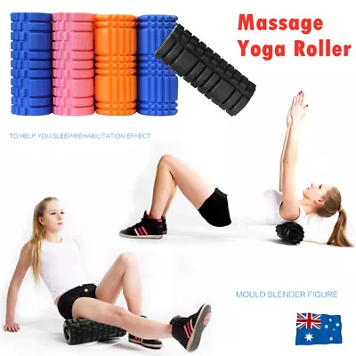 Physio Pilates EVA PVC Foam Yoga Roller Gym Back Training Exercise Massage Grid • $23.99