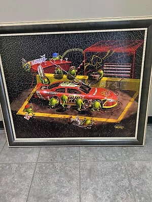 *Michael Godard- NASBAR 500 -Martini-NASCAR-Las Vegas-Martini-Racing-Art-FRAMED* • $500