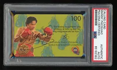 Year 2005 MANNY PACQUIAO PLDT Touch CARD SIGNED AUTOGRAPHED PSA AUTO Authentic • $250