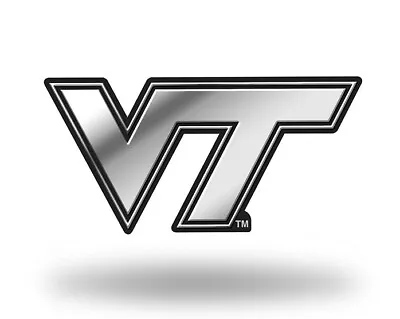 Virginia Tech Hokies Logo 3D Chrome Auto Decal Sticker NEW Truck Car Rico • $13.99