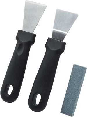 £8.45 • Buy 2Pcs Cleaning Scraper For Ovens Stoves, Induction Hob Freezer Stainless Steel 