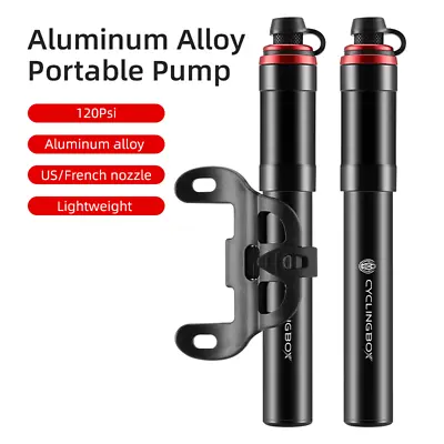 120Psi MINI Portable Aluminum Alloy Bicycle Air Pump With US/French Gas Nozzle • $15.99