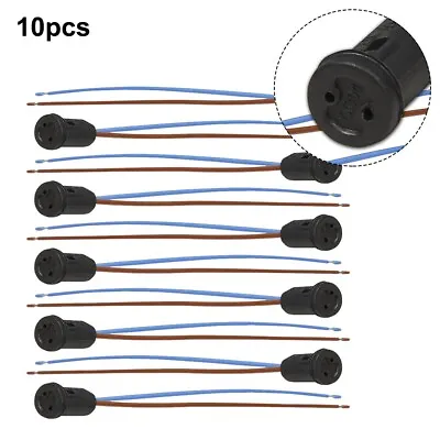 10 Pack G4 Socket For Mini Lamps Low Voltage Halogen Bulb Base With 12V Cable • £3.48