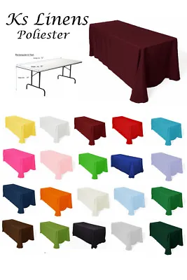 90x132 Inch Tablecloth For 6 Feet Rectangle Table  Retail & Wholesale • $273.78