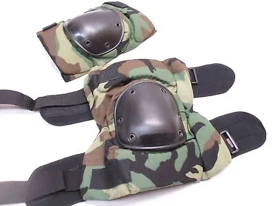 Bijan's Bpe Military Knee Pad Set Tactical Pads Thick Heavy Duty Woodland Medium • $34.95