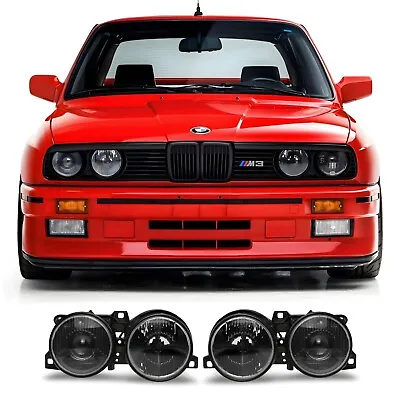 BMW E30 Depo Smoked Smiley Crosshair Projector Headlights 318i 318is 325i 325is • $320